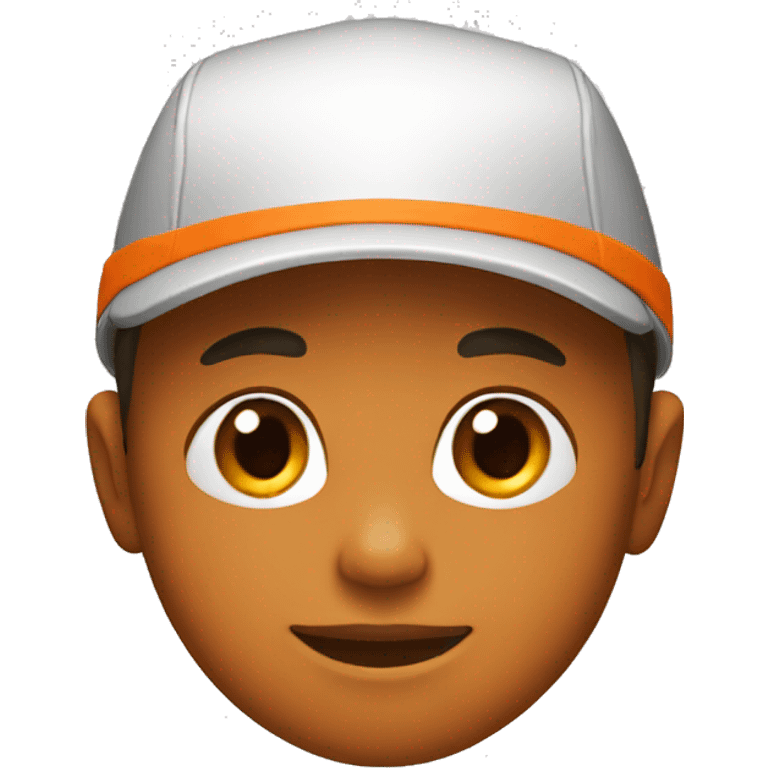 a kid with orange cap emoji