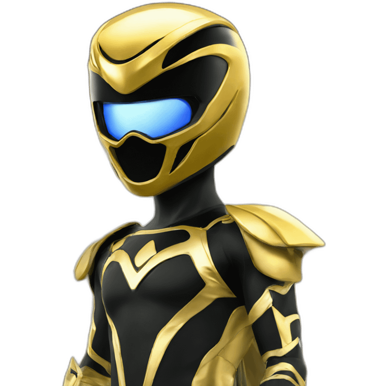 power ranger gold black cool emoji