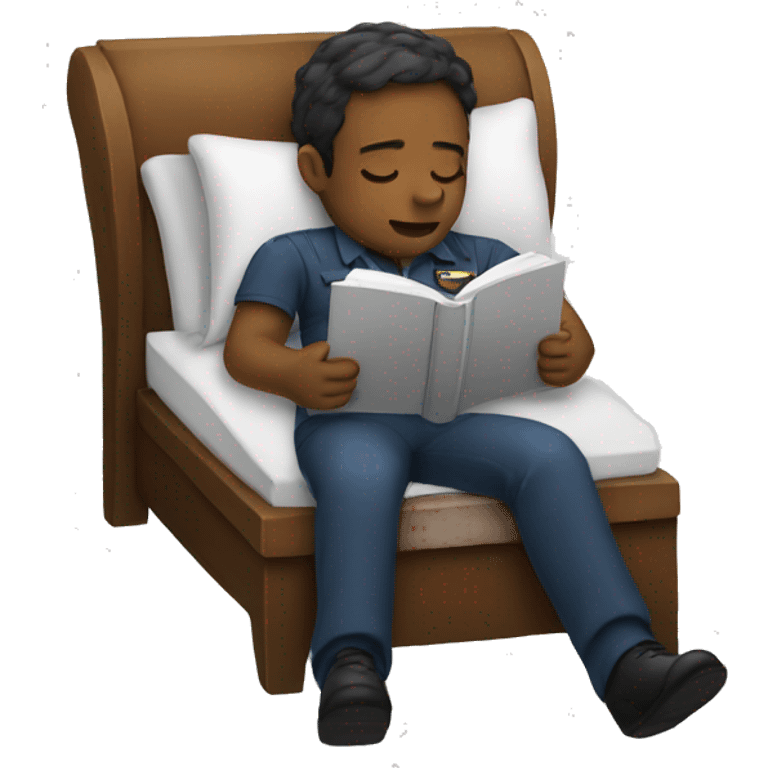 Sleeping with Book as Pilot  emoji