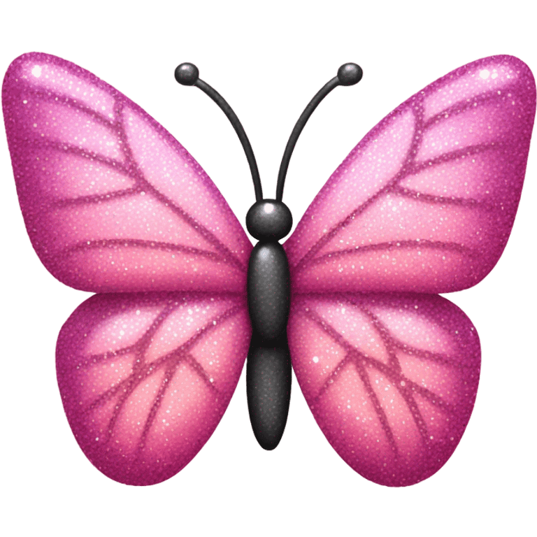 Pink sparkly butterfly emoji