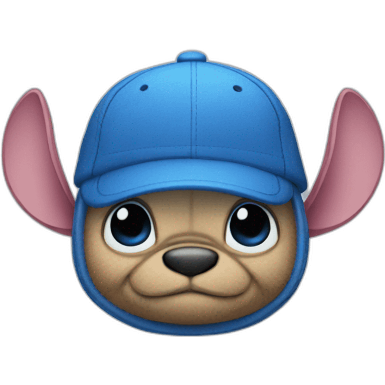 Stich with blue cap emoji