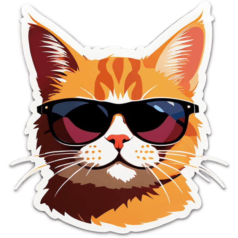 Cat with sunglasses emoji