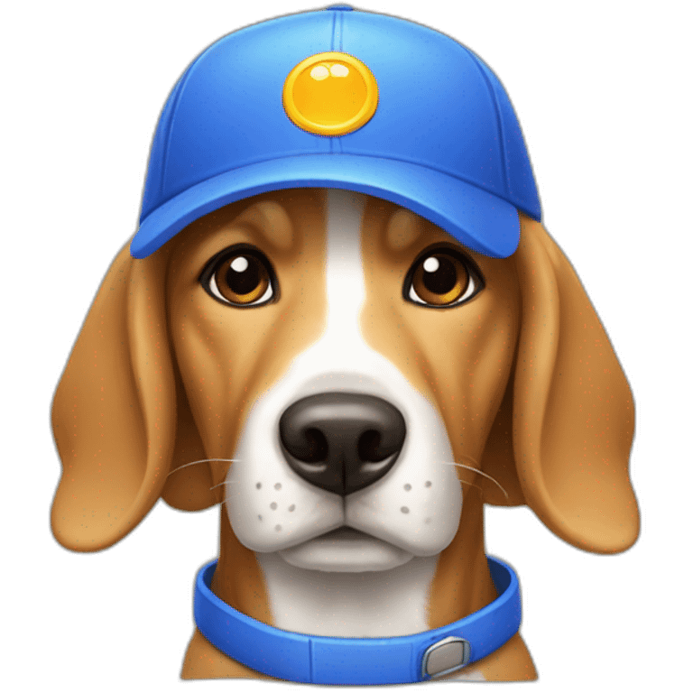 Super dog with cap emoji