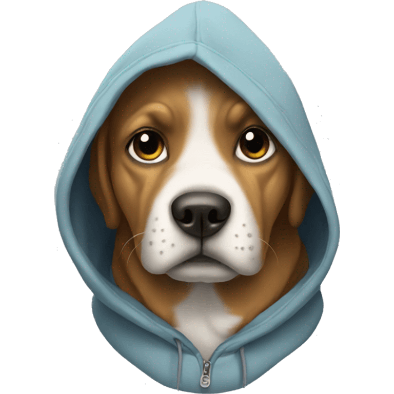 dog wearing hoodie emoji