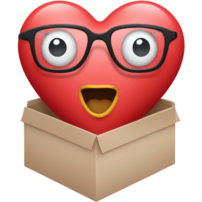 smartbox with glasses on a big heart  emoji