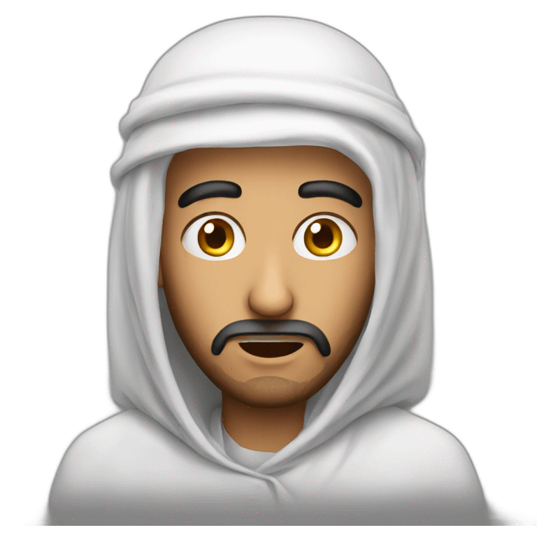 Arab man scared emoji