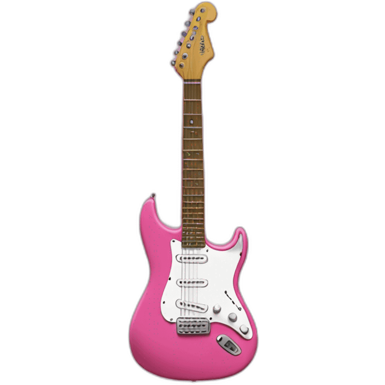 Pink electric guitar for women who song  emoji