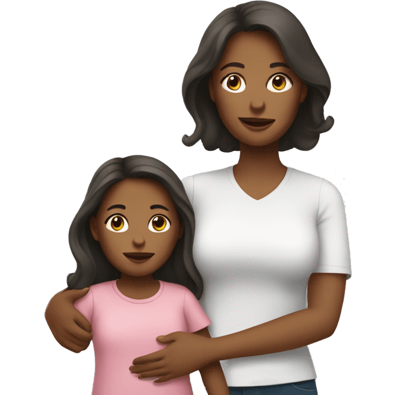 mom with daughter  emoji