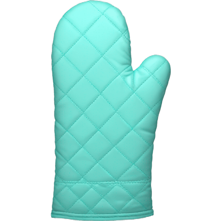 Realistic tiffany blue oven mitt emoji