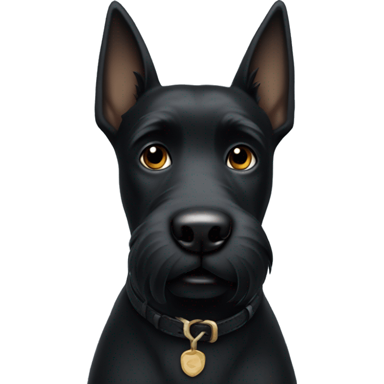 Black Scotty dog emoji