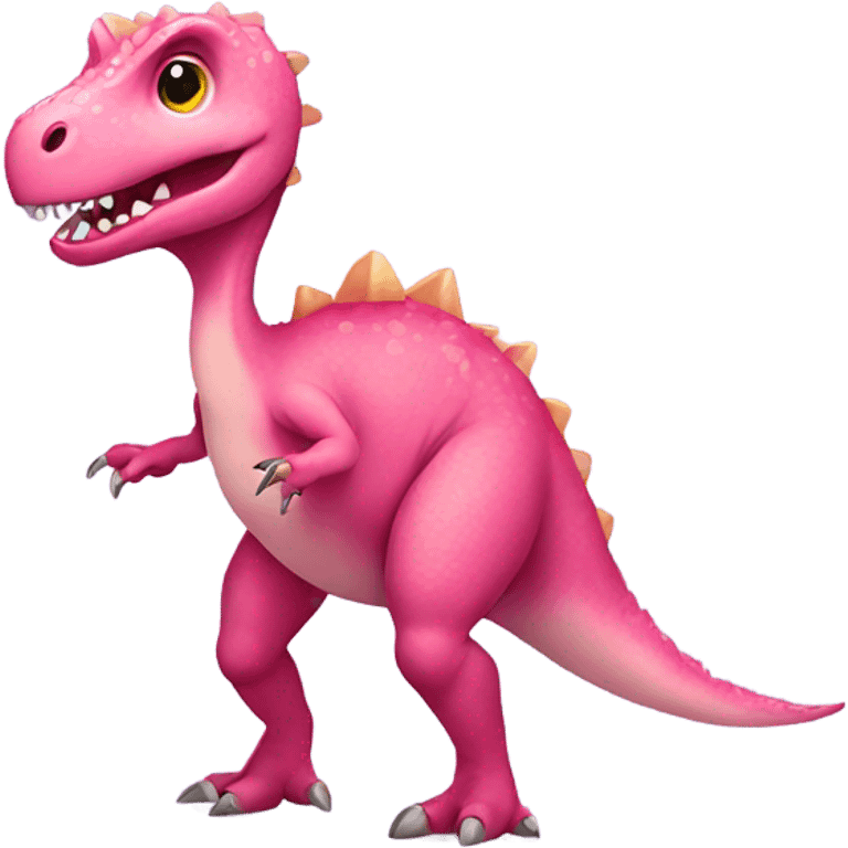 dinosaur wearing a pink tutu emoji