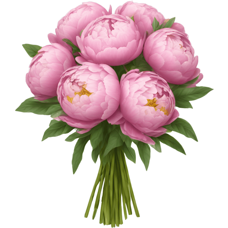 peonies flowers bouquet  emoji