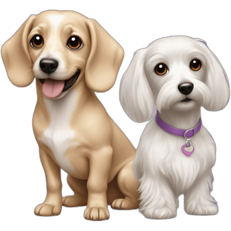 maltese and dachshund emoji