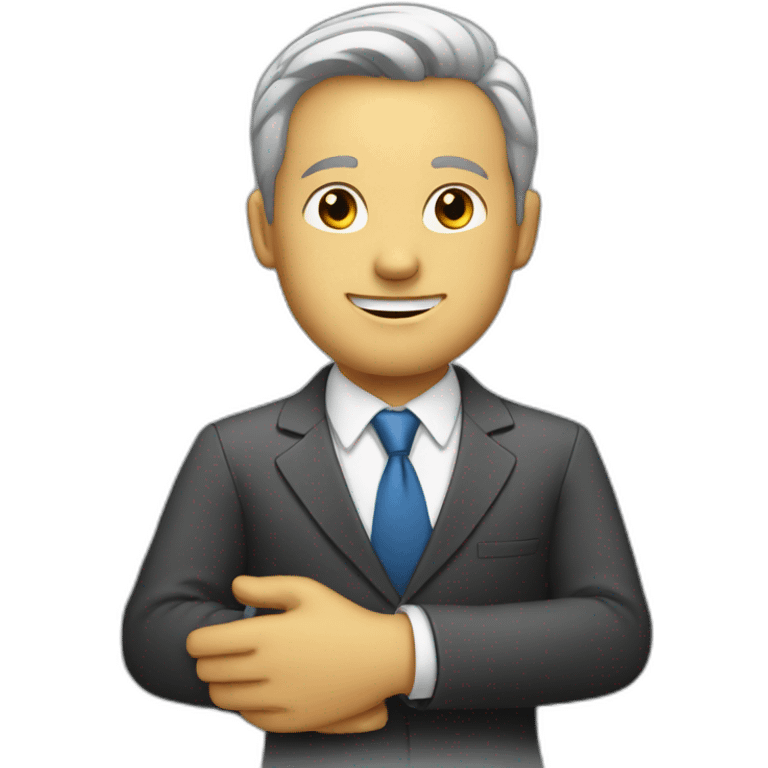 Businessman making a deal emoji