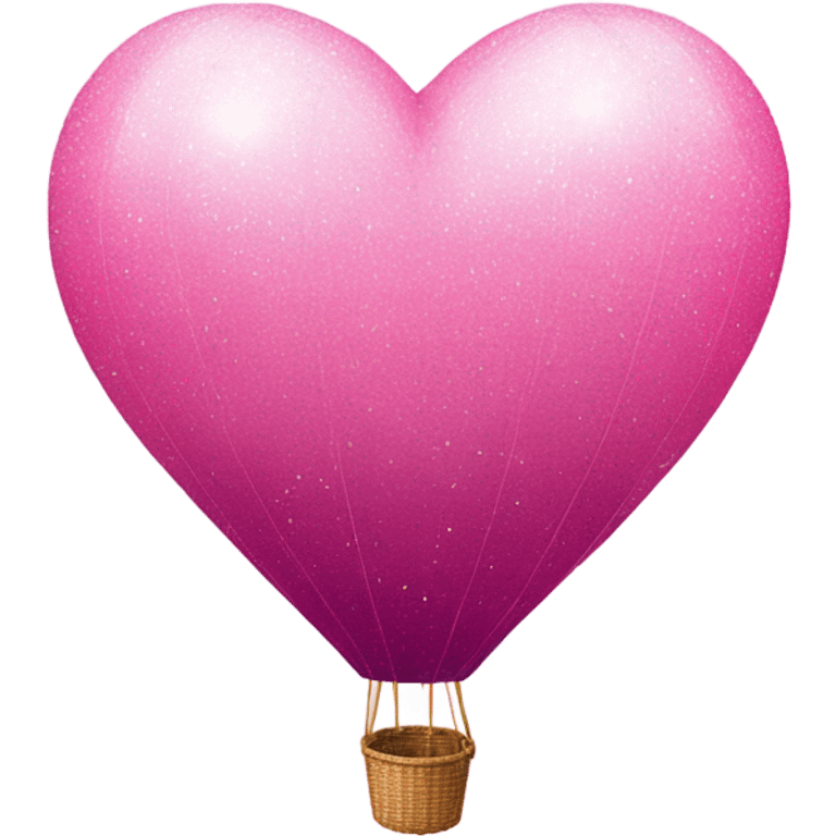 Pink Ombre Heart-Shaped air balloon with glitter  emoji