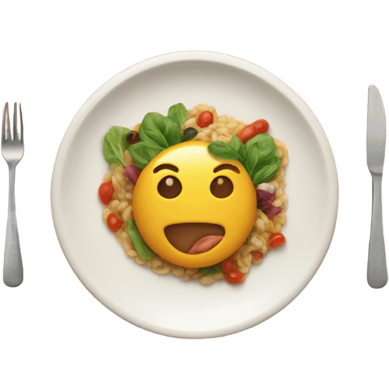 dish with food emoji