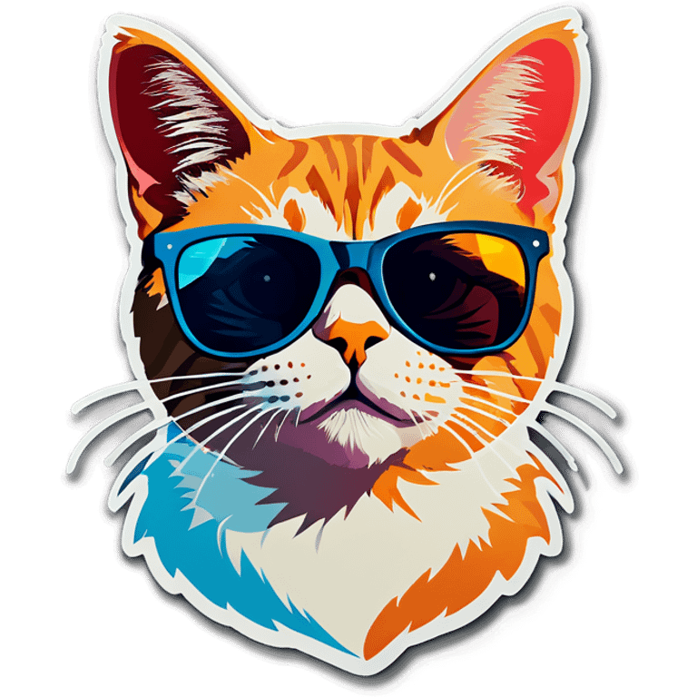 Cat with sunglasses emoji