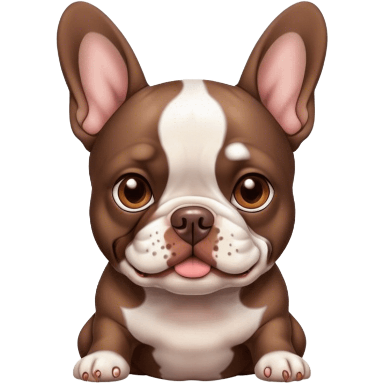 Chocolate merle french bulldog male with brown eyes  emoji