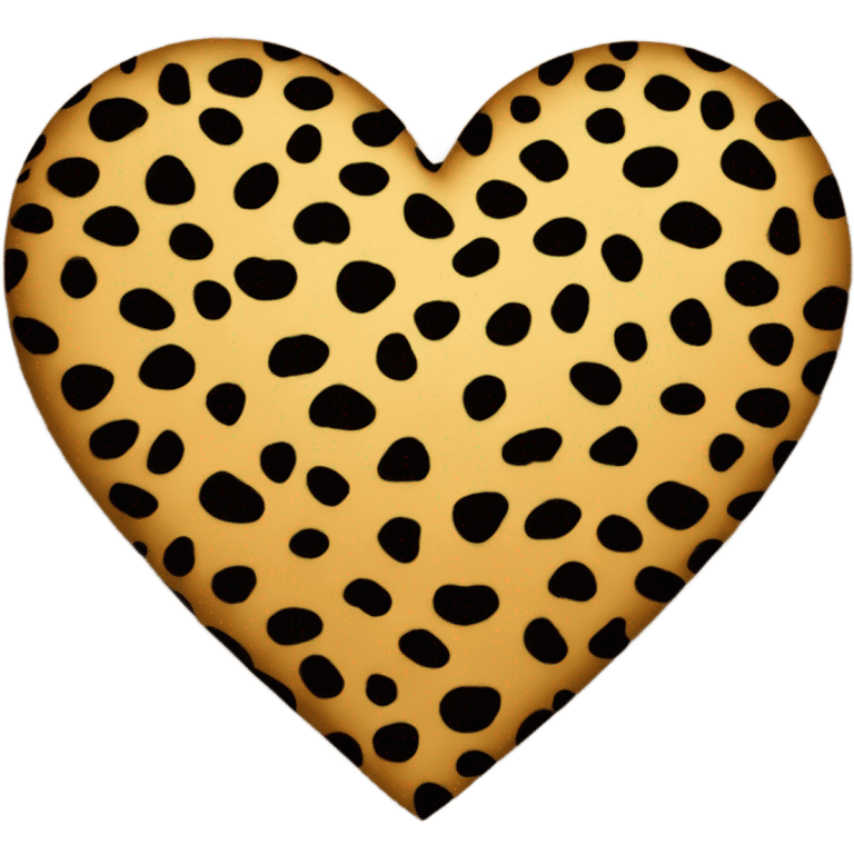 Leopard print heart emoji