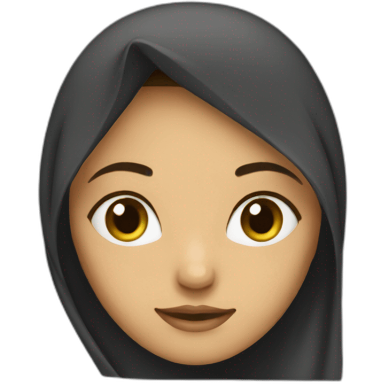 Muslim girl faceless planning  emoji