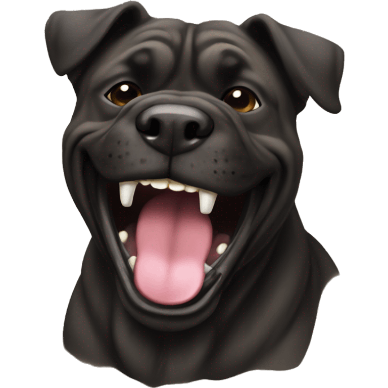 Black presa canario laughing  emoji