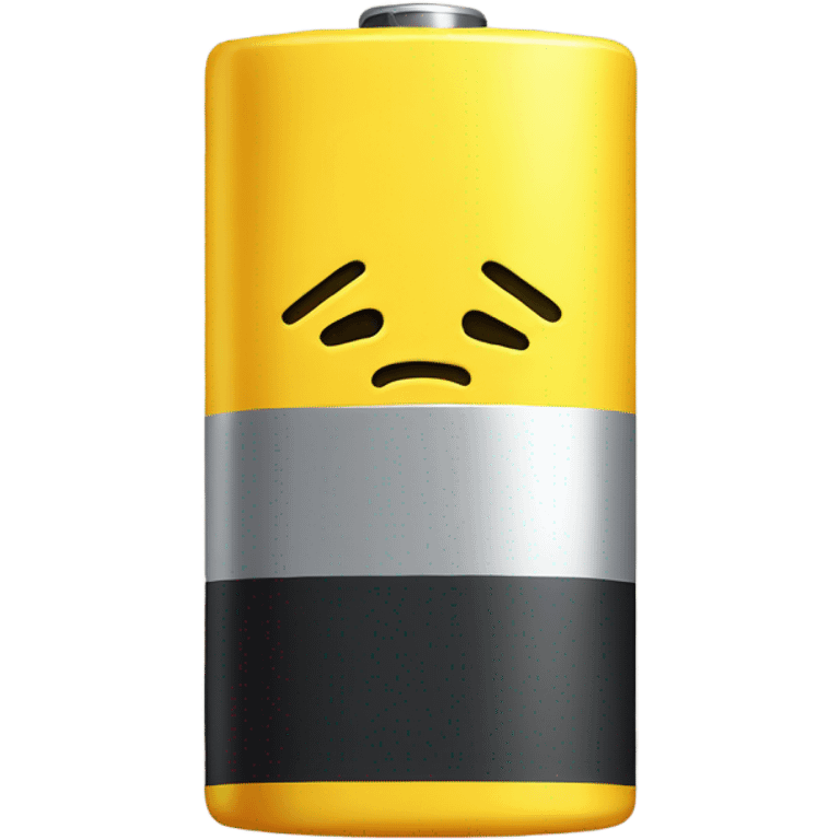 Sad yellow battery  emoji