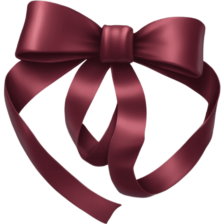 dark red bow emoji