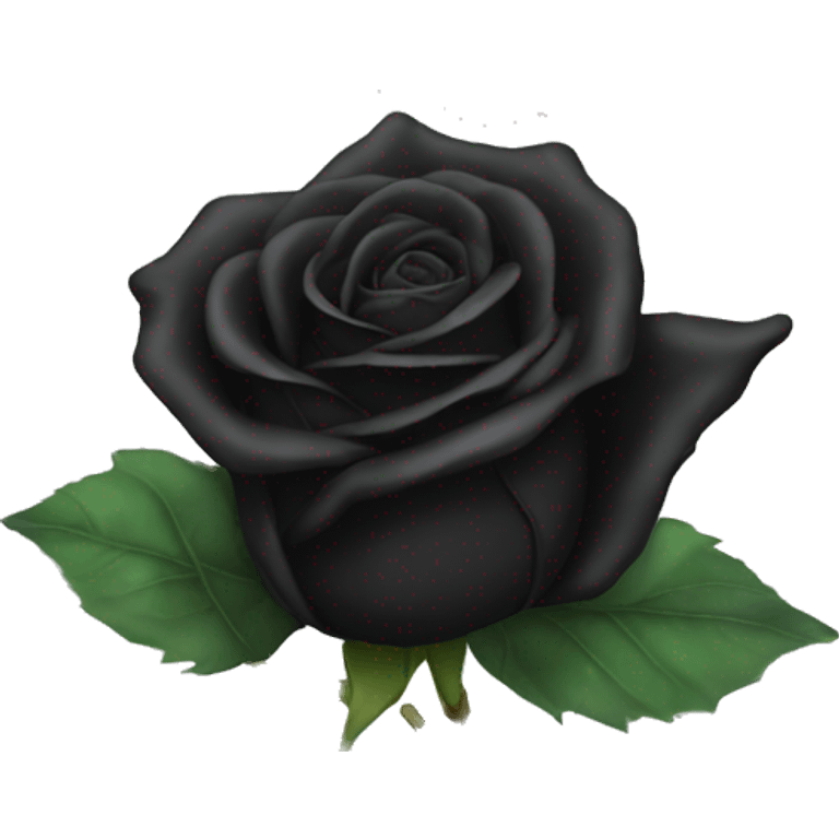 Wilting black rose emoji