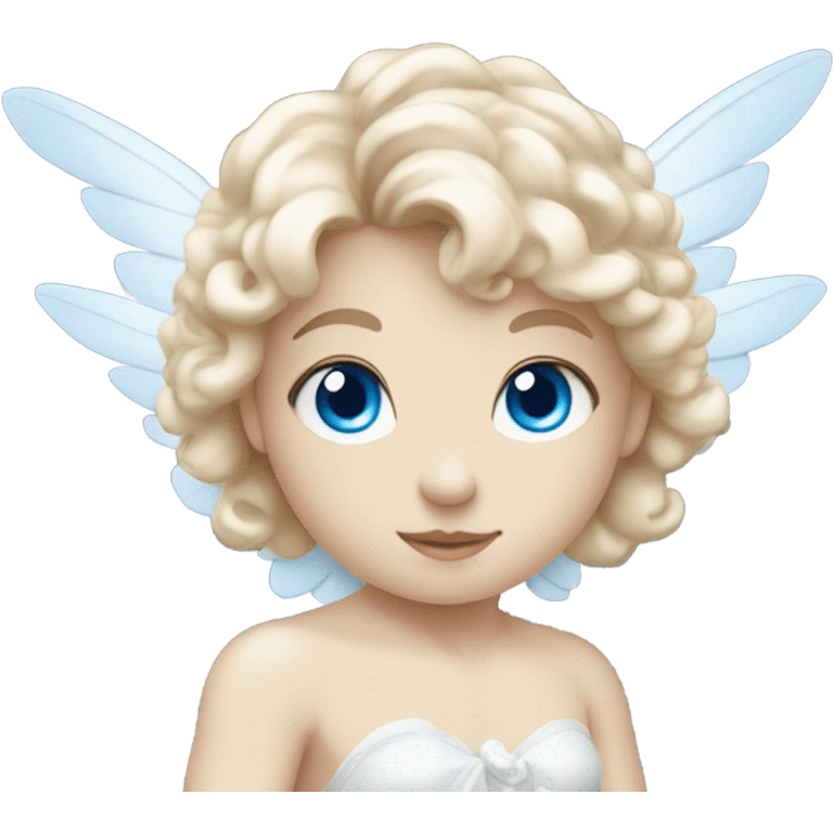 Pale Cupid with blue eyes emoji