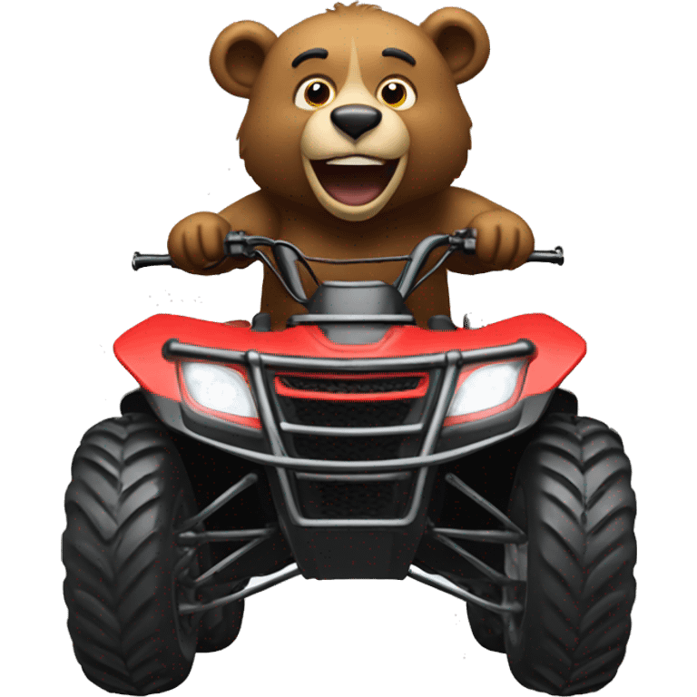 Bear riding atv emoji