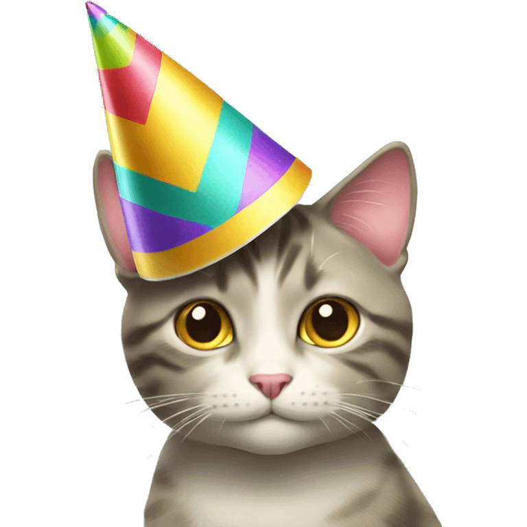 Cat with a party hat emoji