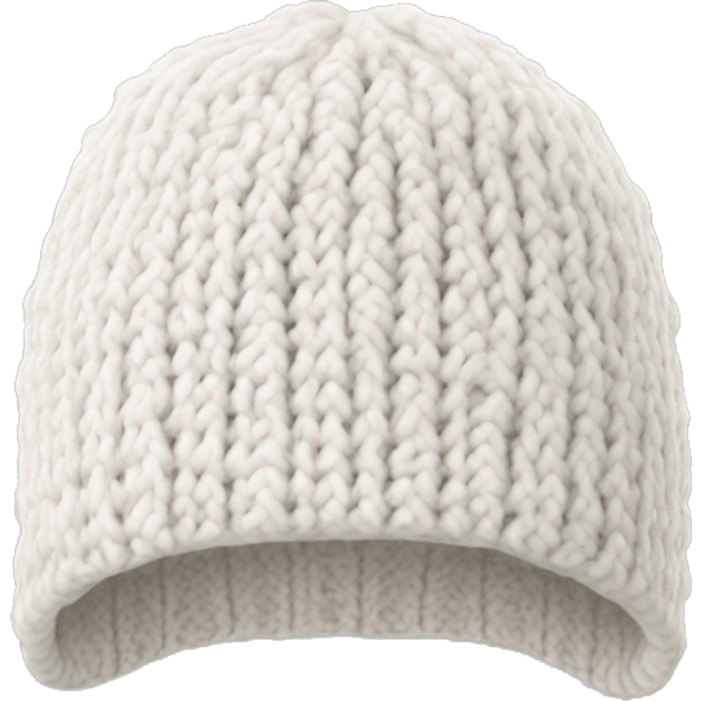 white knitted wool cap piece of clothing emoji