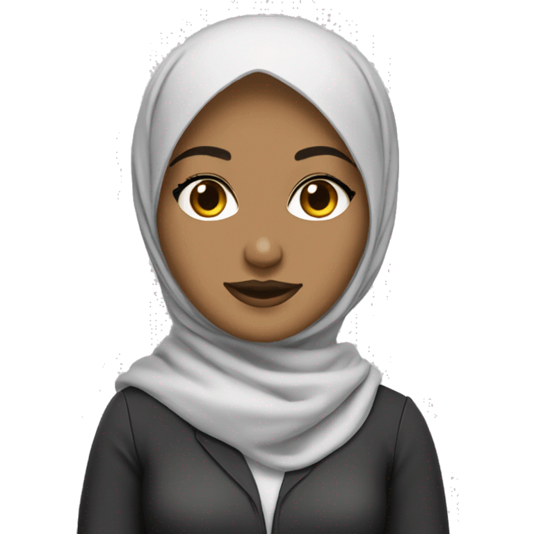 hijabi rocket scientist with black eyes and light skin  emoji