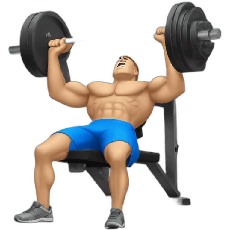 Men doing bench press emoji