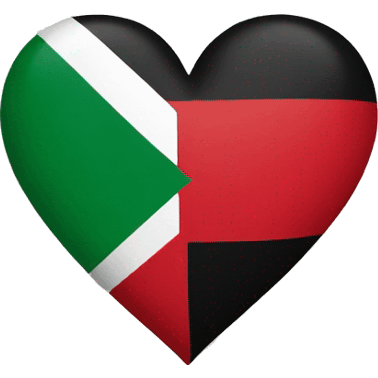 Palestine flag heart emoji