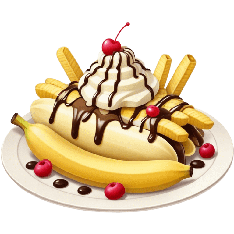 Banana split with French fries  emoji