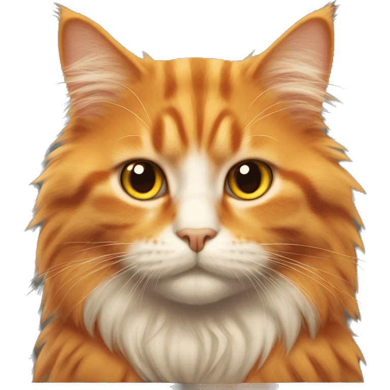 Fluffy orange cat emoji