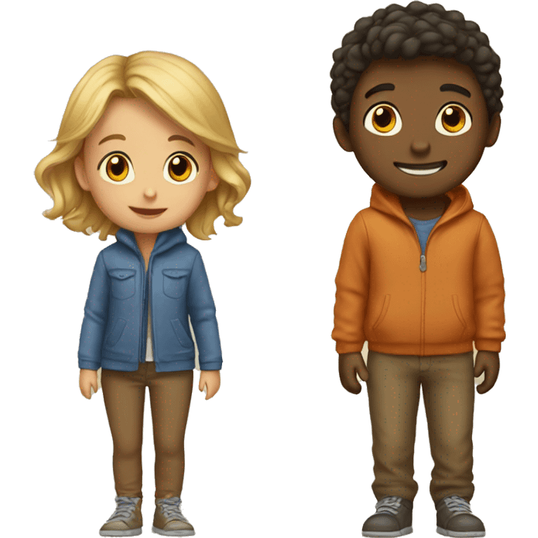 boy and girl autumn emoji