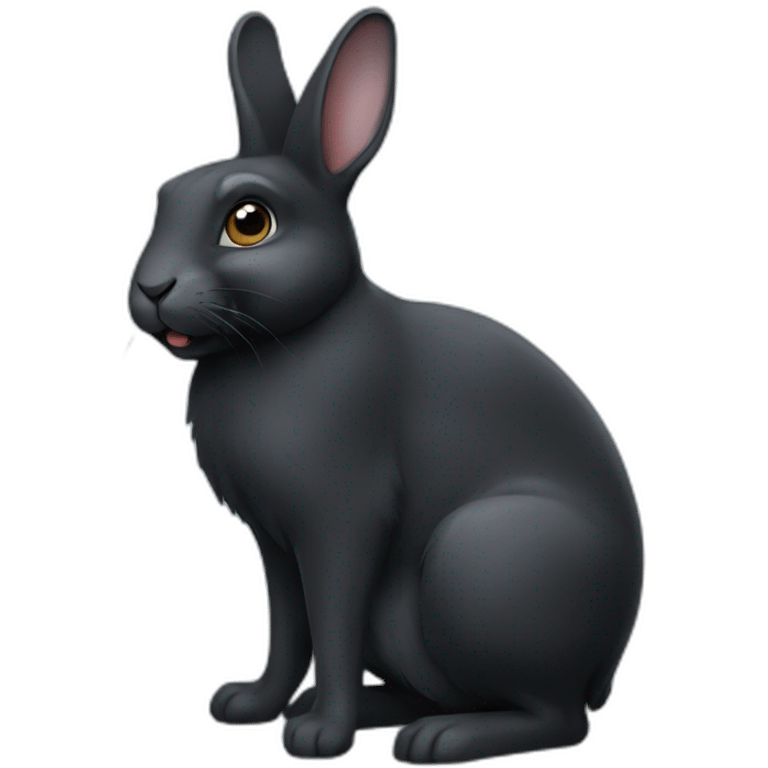 Black rabbit emoji