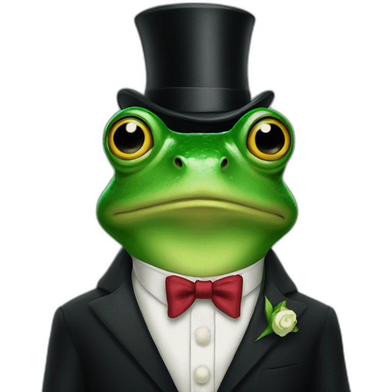 Frog in a tux  emoji