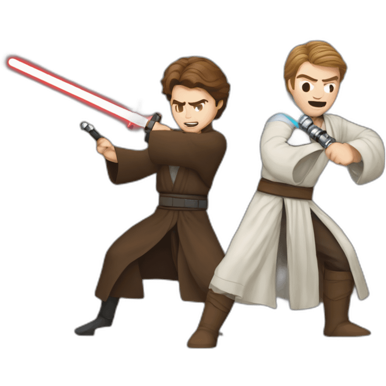 Anakin vs obi-wan lightsaber battle emoji