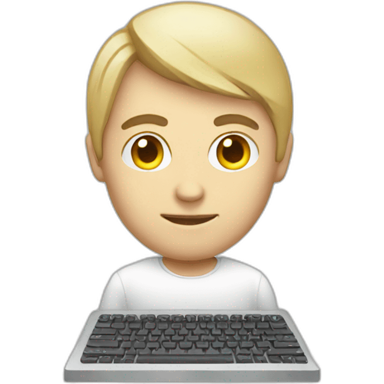 white hacker+keyboard emoji