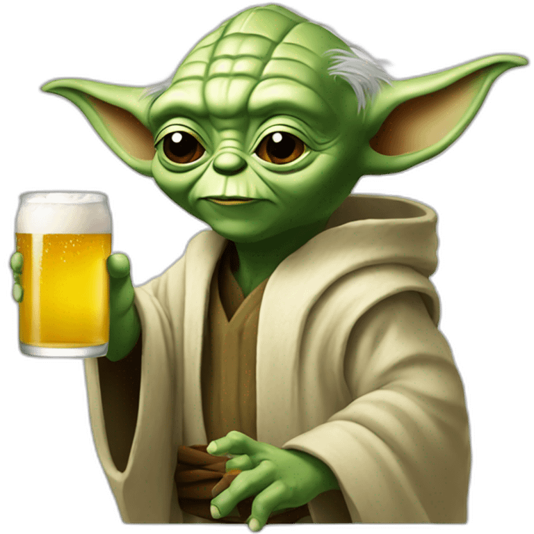 Yoda drink beer emoji