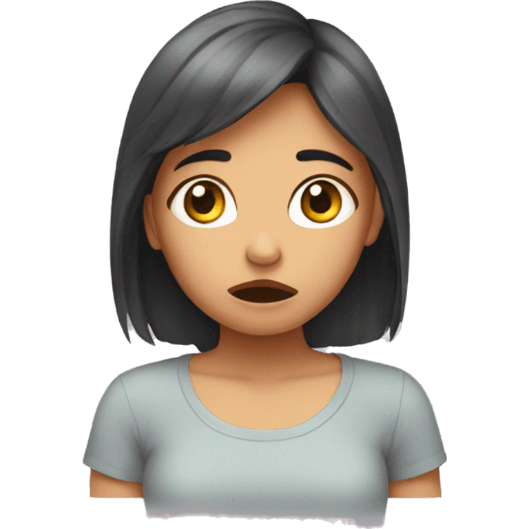 anxious girl emoji