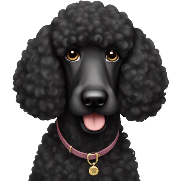 Black standard poodle emoji