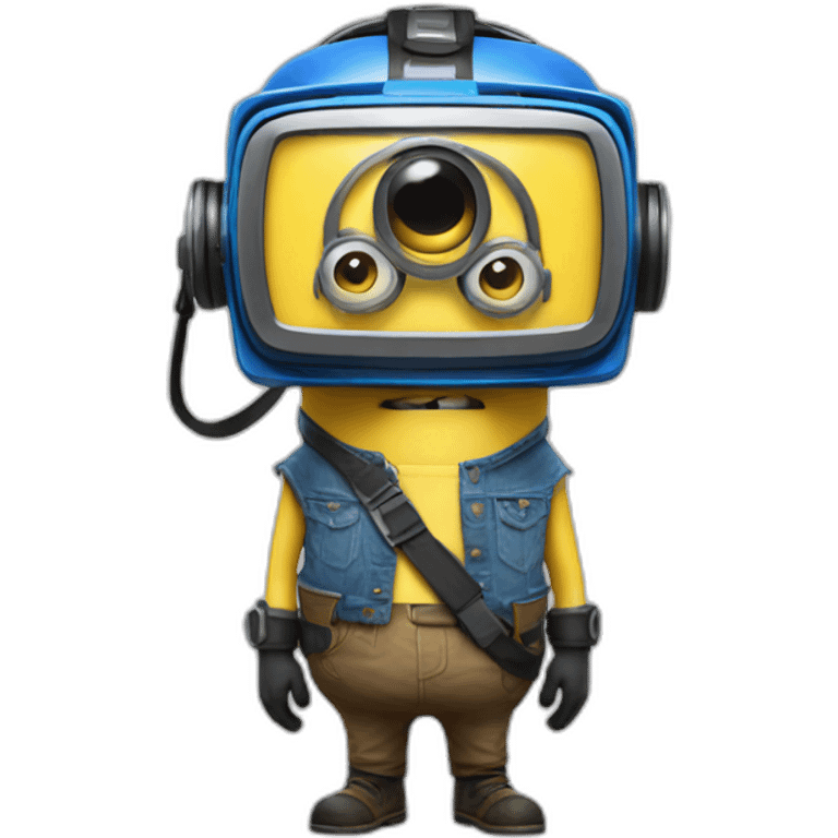 minion with a PSVR headset on his head emoji