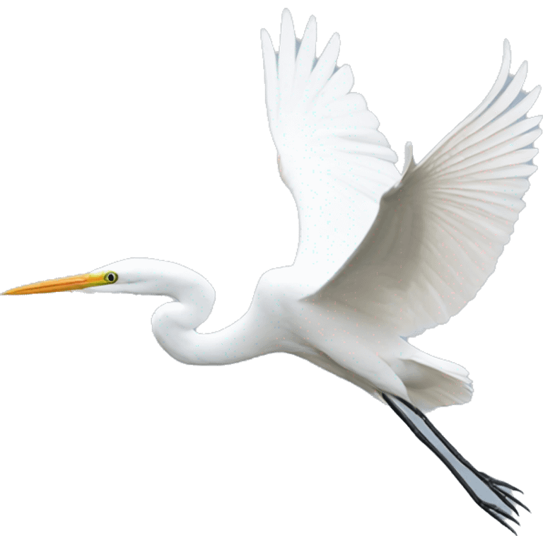 egret flying emoji