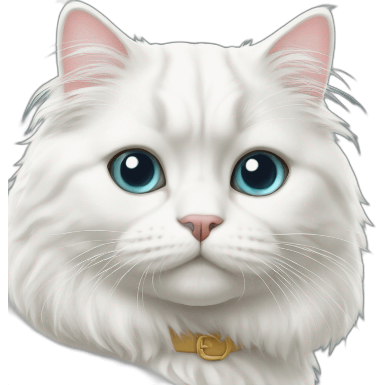 persian white cat emoji