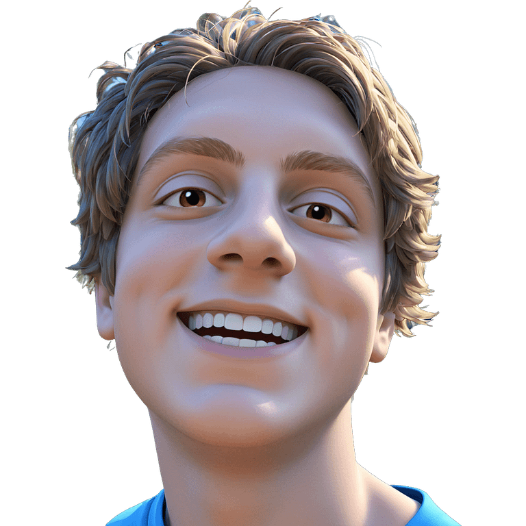 smiling boy outdoors portrait emoji