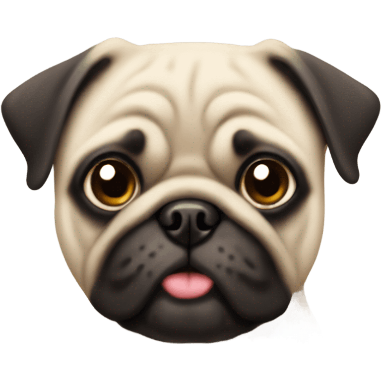 Cute pug emoji